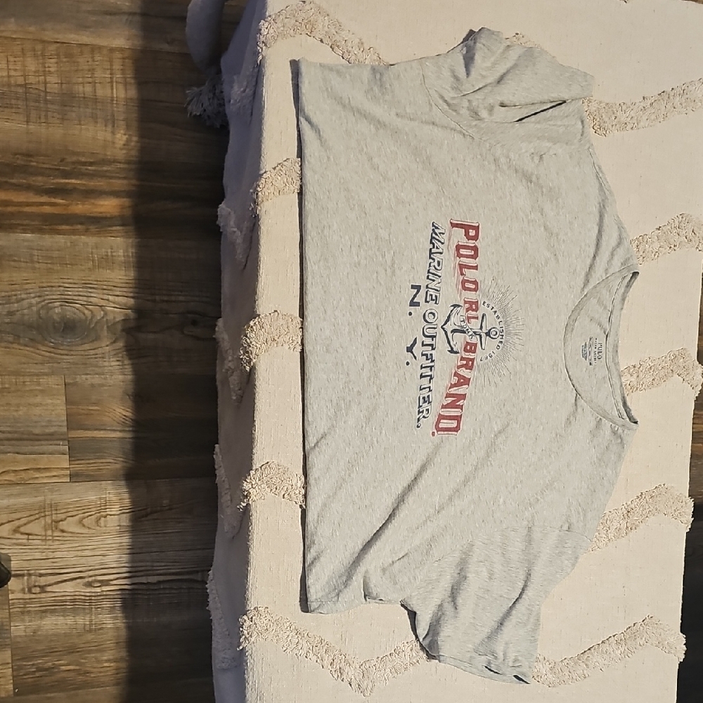 Polo by Ralph Lauren Gray Tee with Red Logo